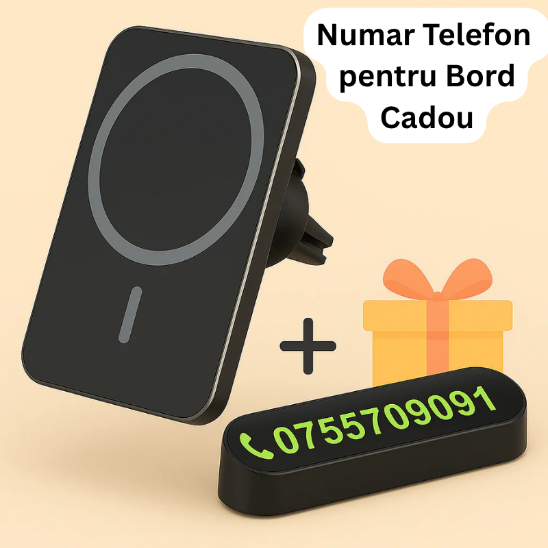 Suport de Telefon cu încǎrcare Magneticǎ